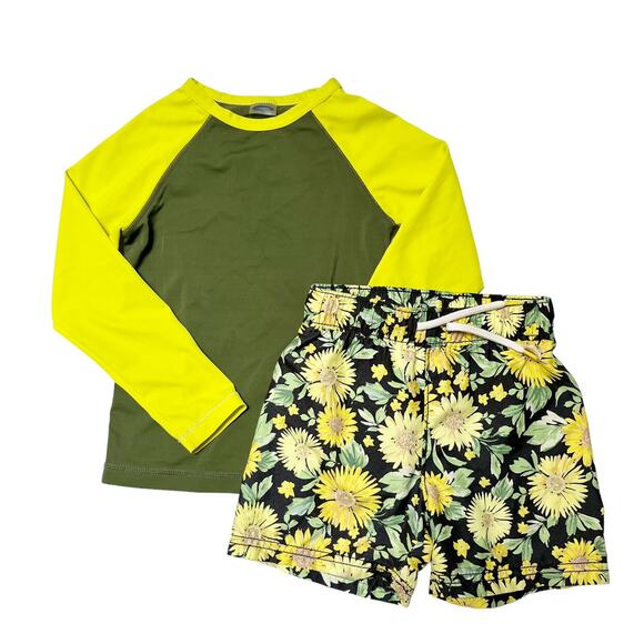 Old Navy Sunflower Swim Set Size 2T - Picture 1 of 12